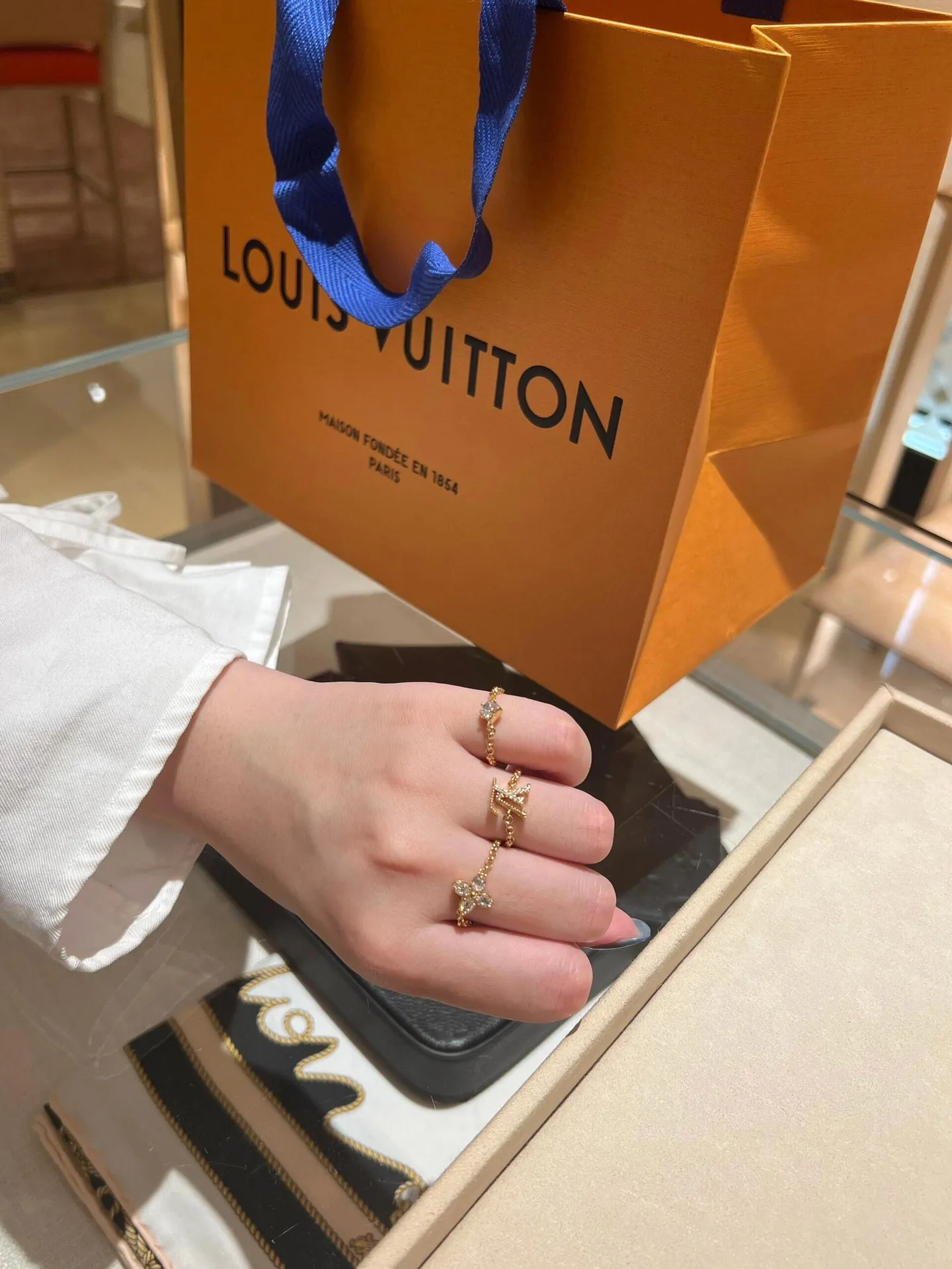 LOUIS VUITTON オレンジ 三合一セットリング - 画像 (9)