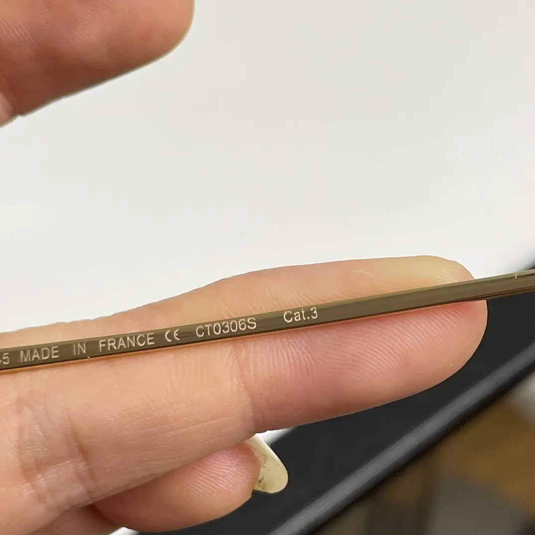 カルティエCT0306Sゴールドメタルサングラス - 画像 (9)