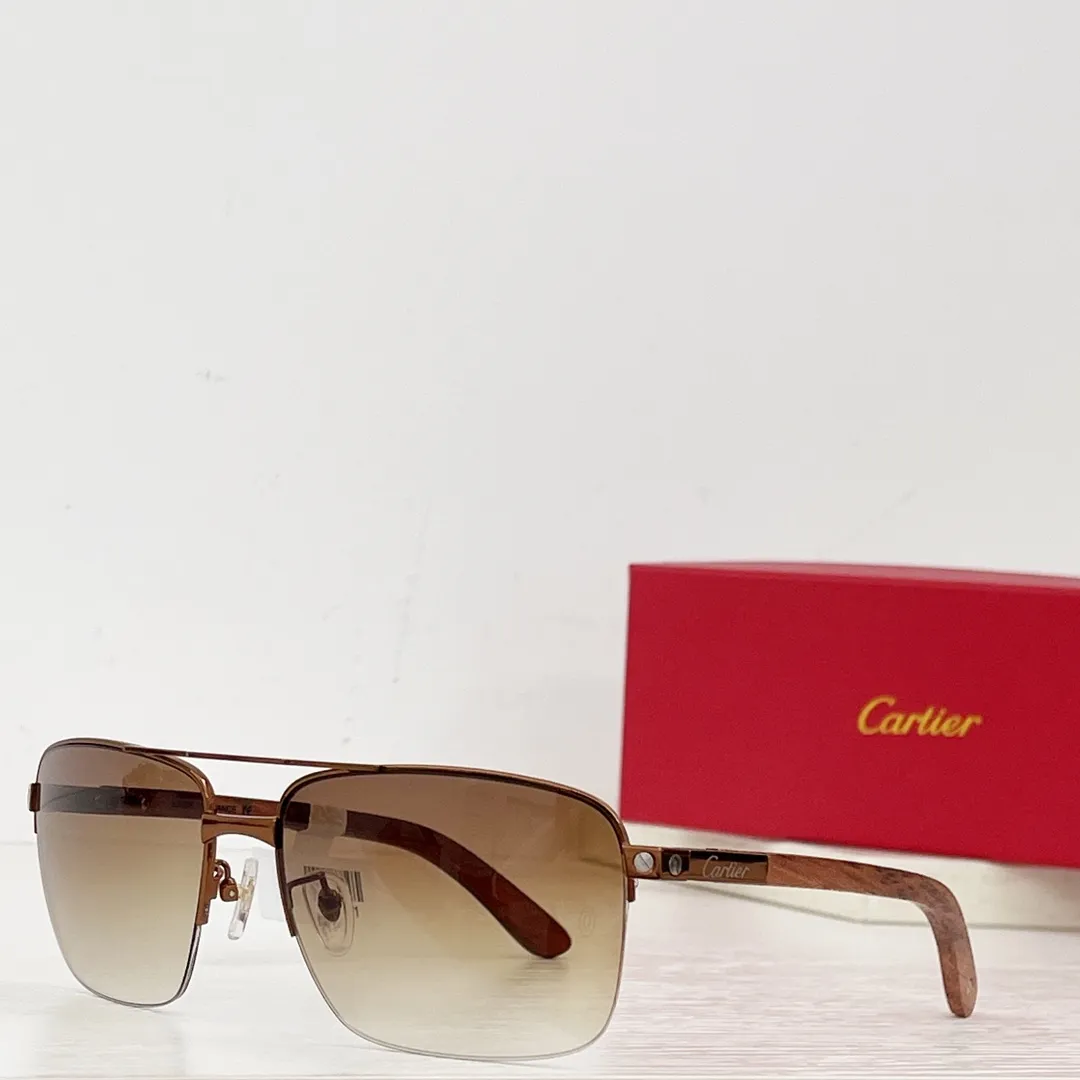 カルティエ ゴールド 蛙鏡 サイズ58高級木製脚 - 画像 (3)