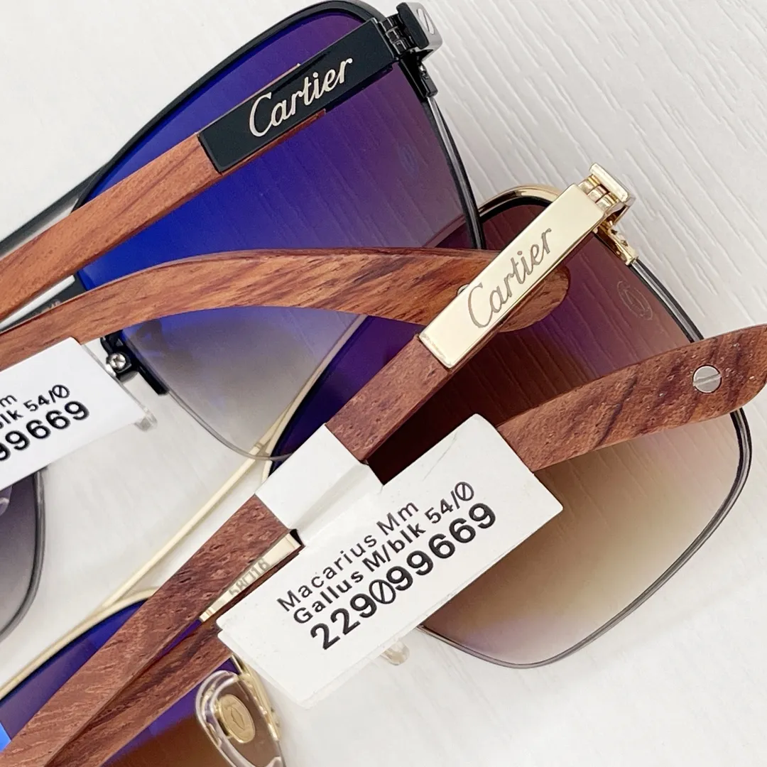 カルティエ ゴールド 蛙鏡 サイズ58高級木製脚 - 画像 (9)