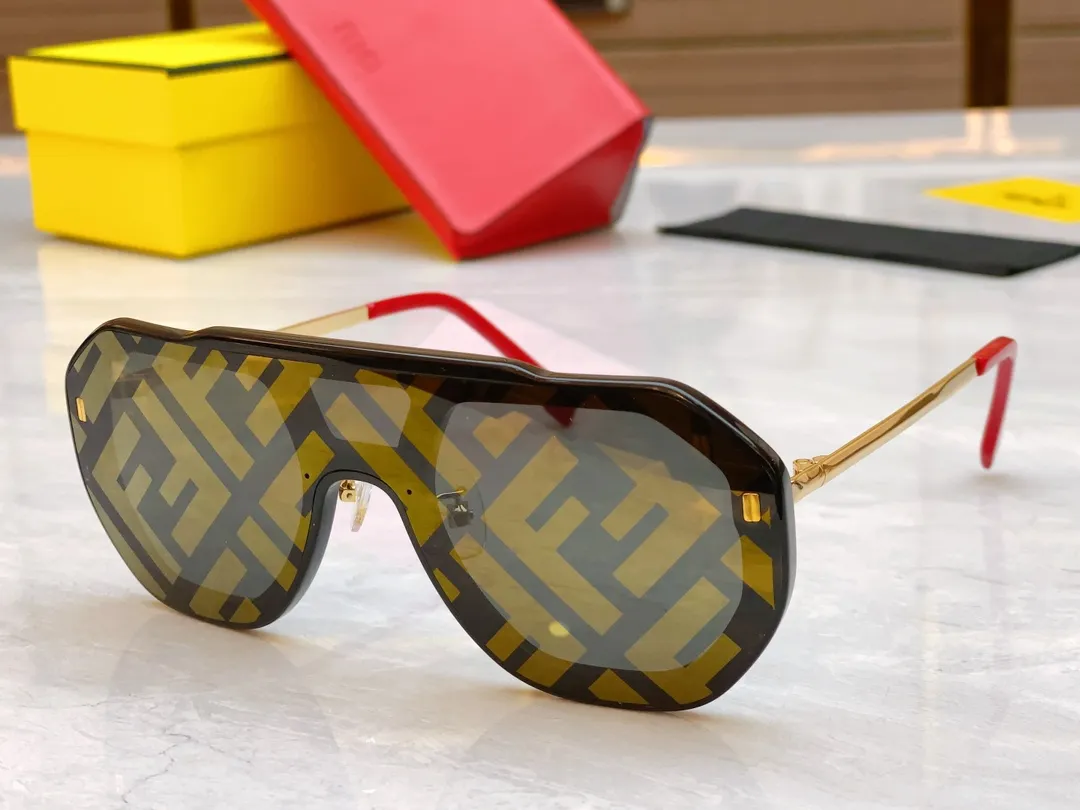 FENDI 新しいサングラス FOL514 ブラックレッドデザイン - 画像 (3)