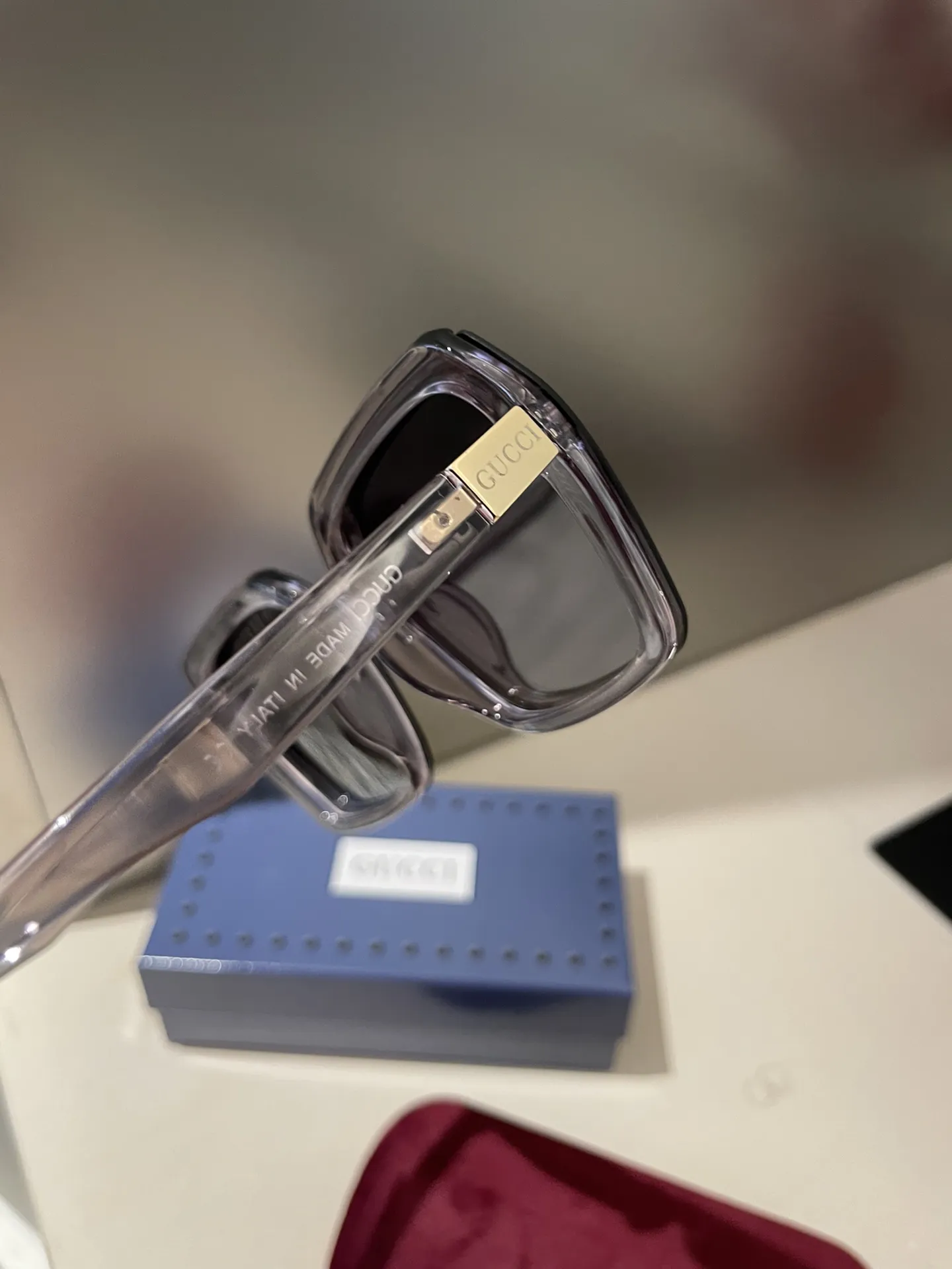 Gucci グレー偏光レンズ小香サングラス - 画像 (9)