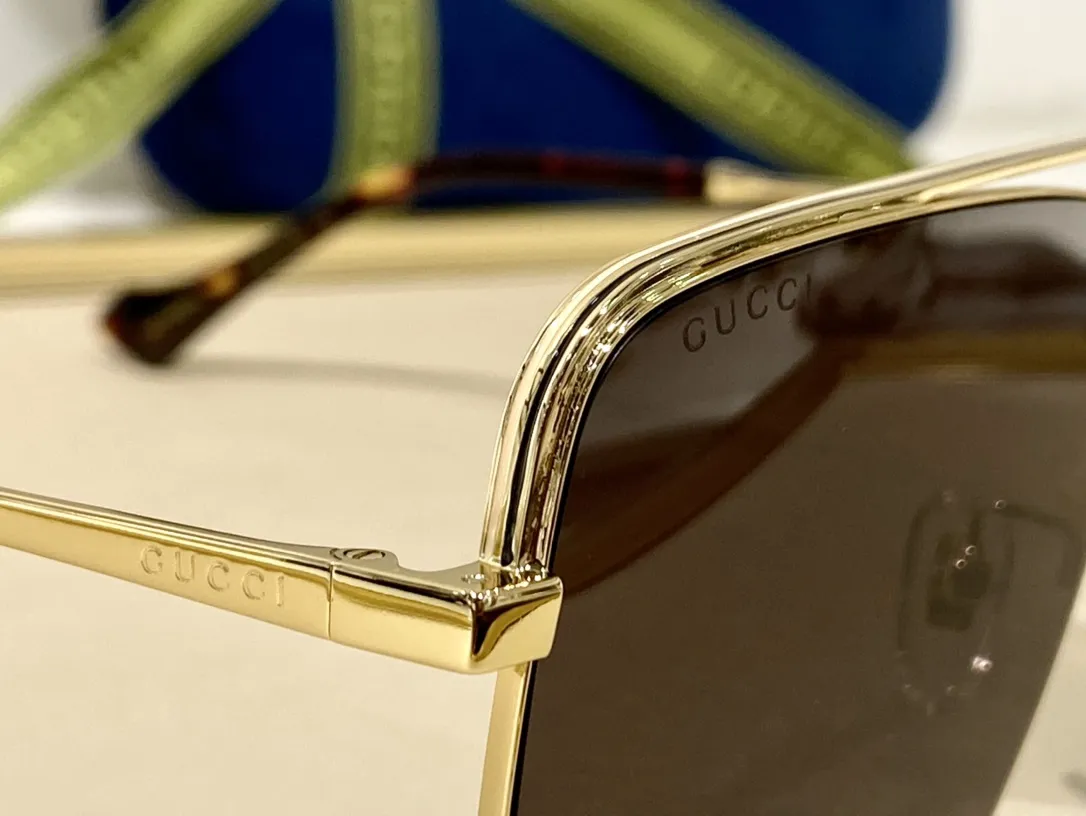 グッチGG1099SAゴールドメタルスポーツサングラス - 画像 (7)