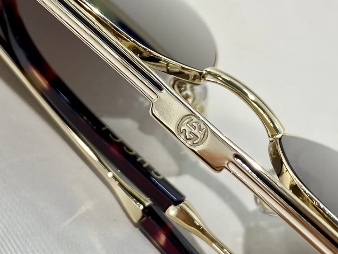 グッチGG1099SAゴールドメタルスポーツサングラス - 画像 (9)