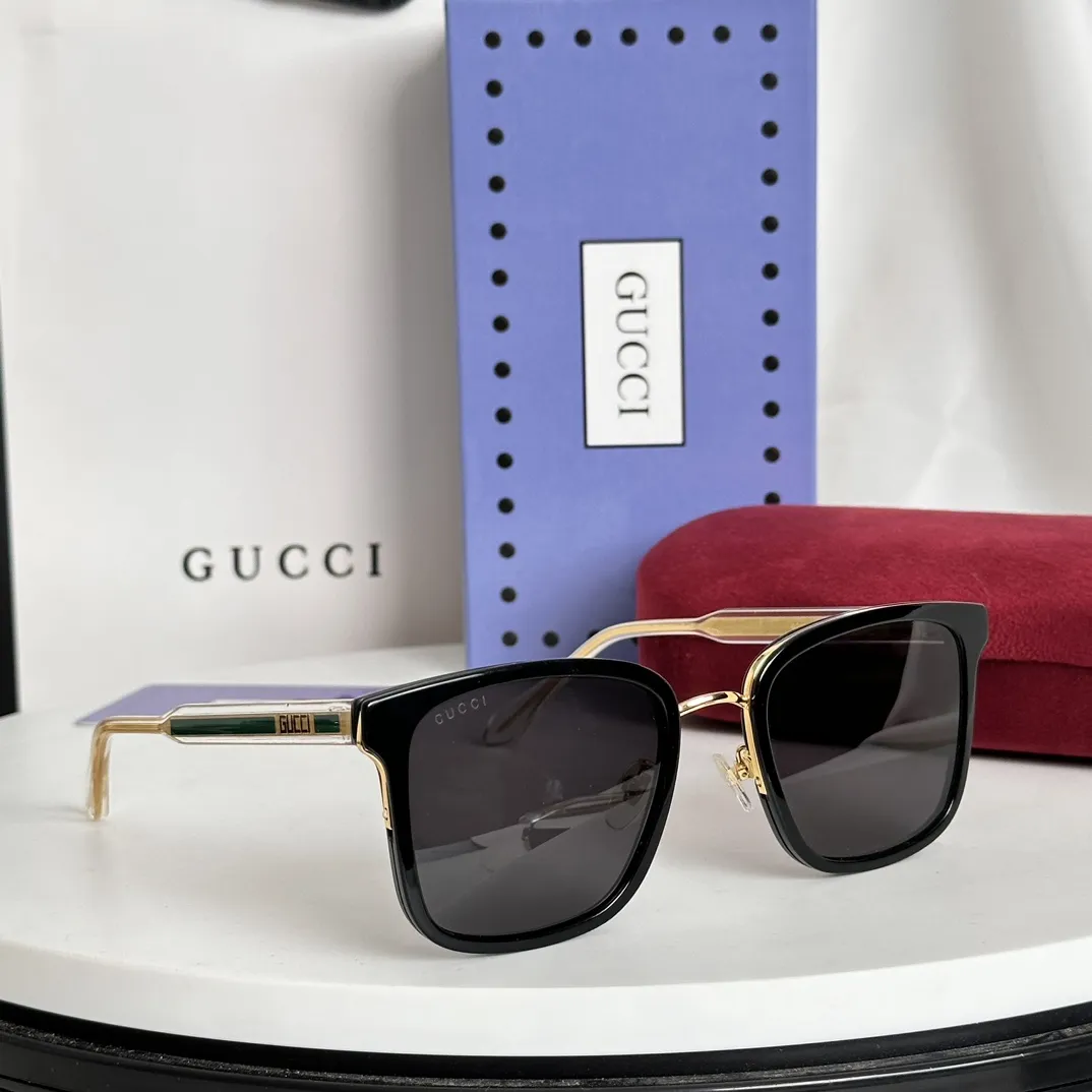 GUCCI ブラックグリーン サングラス GG0563S - 画像 (4)