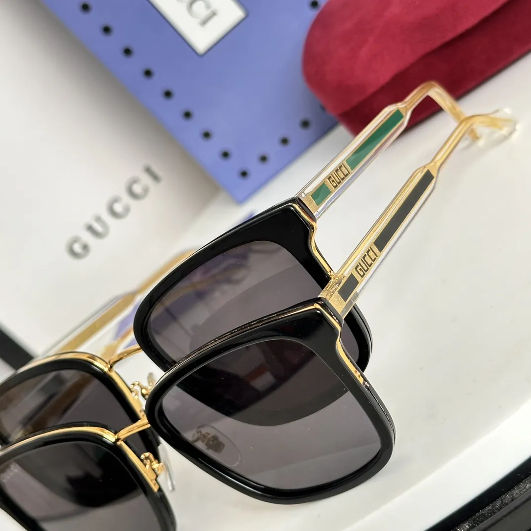 GUCCI ブラックグリーン サングラス GG0563S - 画像 (7)