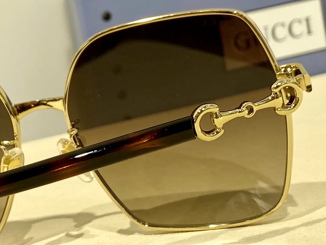 GUCCI GG1024S 金茶色 馬蹄扣板材サングラス - 画像 (8)