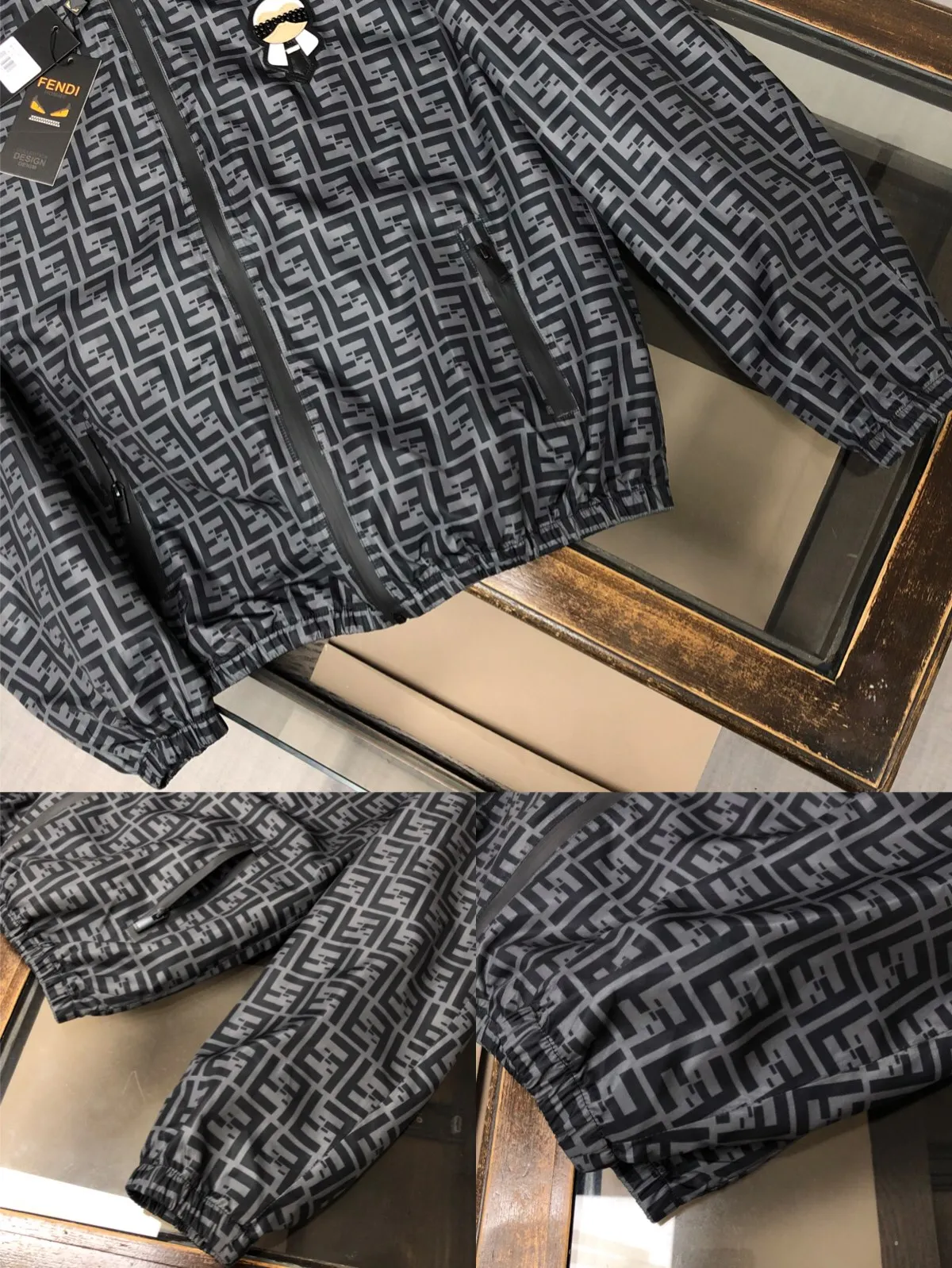 FENDI 2025春先の新作ダークグレーのフード付きジャケット - 画像 (7)