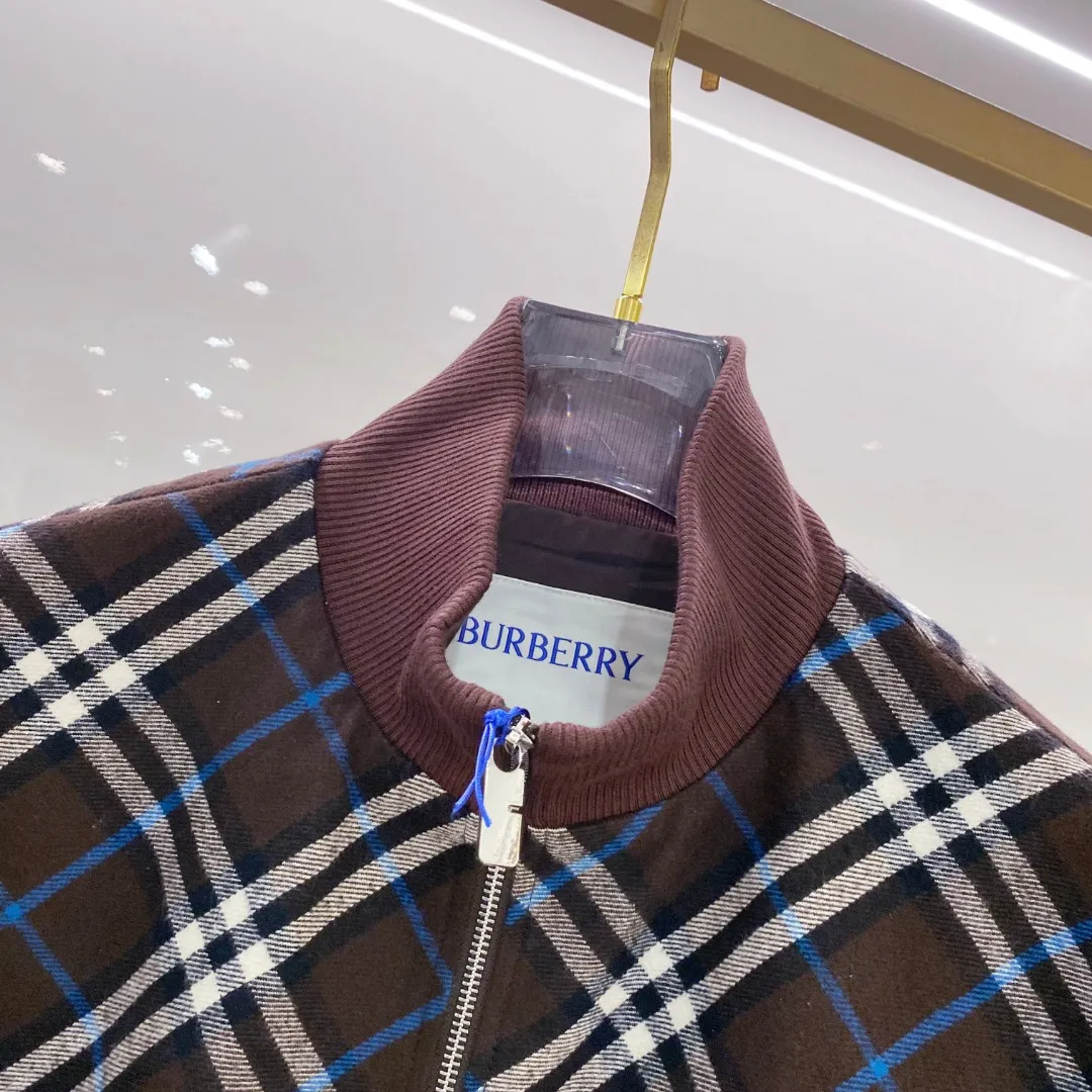 バーバリーチェックジャケットブラウンプリント - 画像 (5)