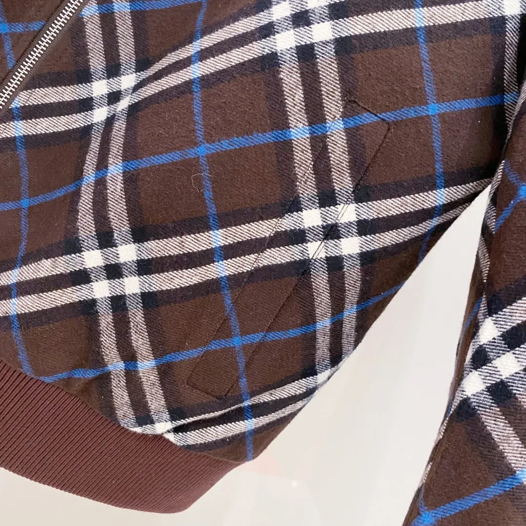 バーバリーチェックジャケットブラウンプリント - 画像 (7)