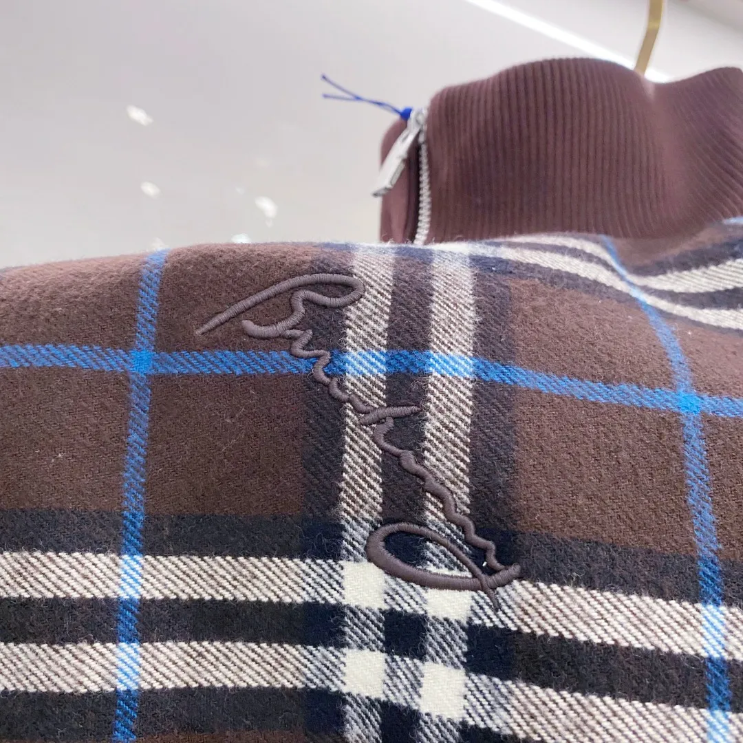 バーバリーチェックジャケットブラウンプリント - 画像 (8)