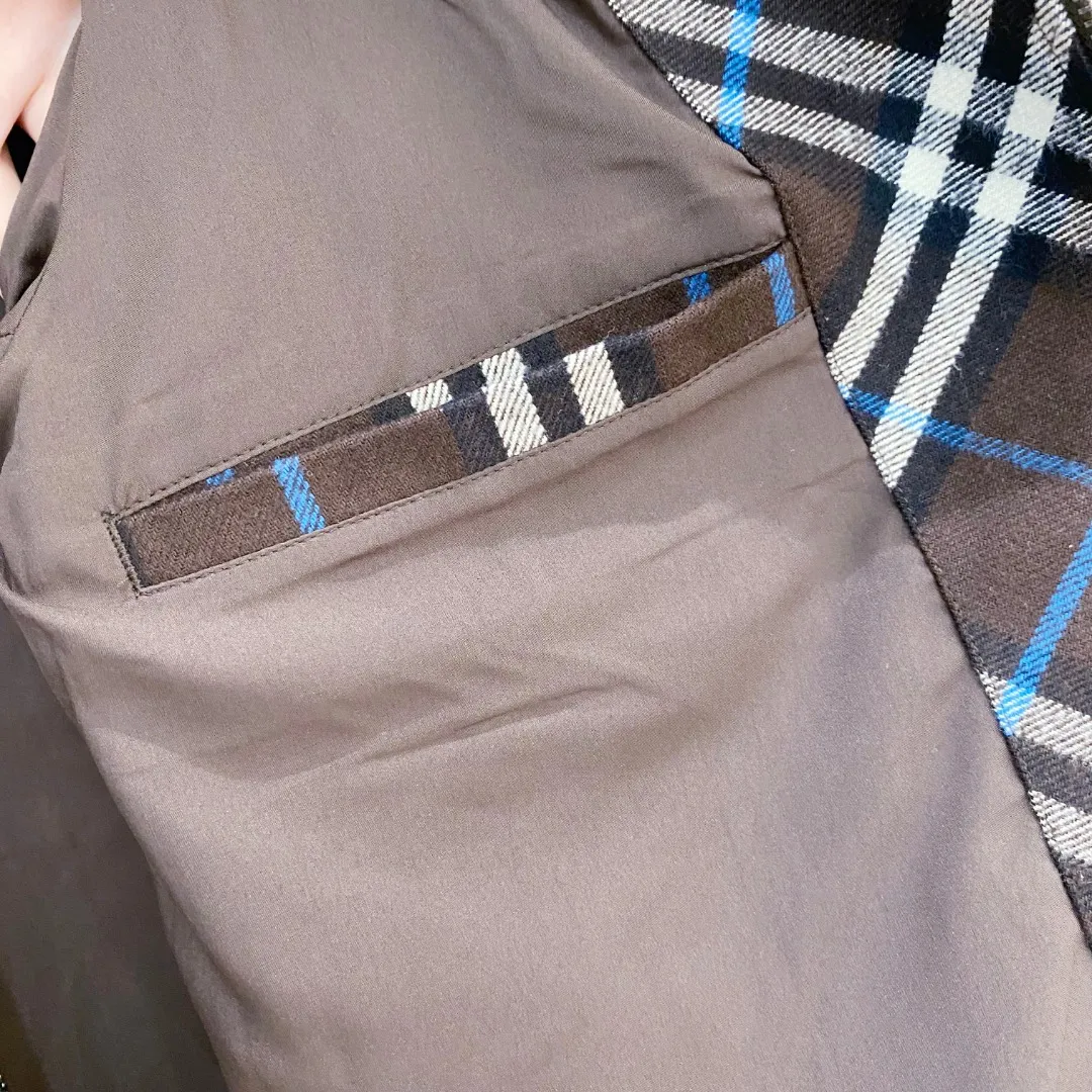 バーバリーチェックジャケットブラウンプリント - 画像 (10)