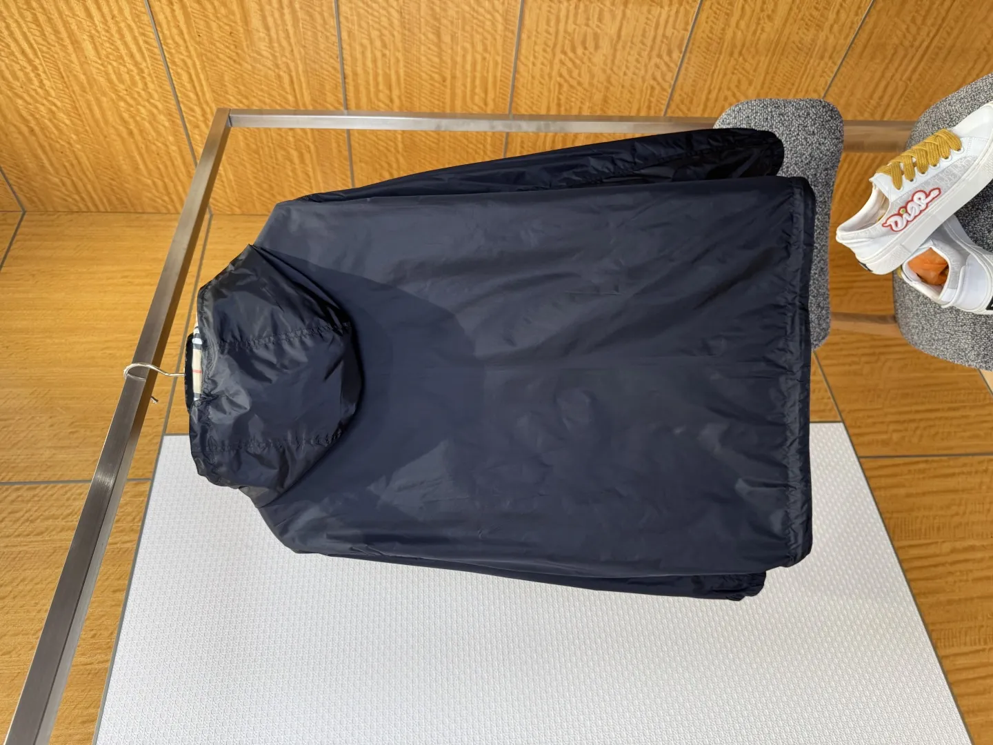 BURBERRYバーバリー ダブルフェイスチェックパーカー ベージュ - 画像 (5)