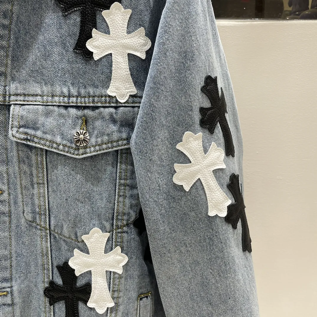 Chrome Hearts ブラッククロスデニムジャケット - 画像 (4)