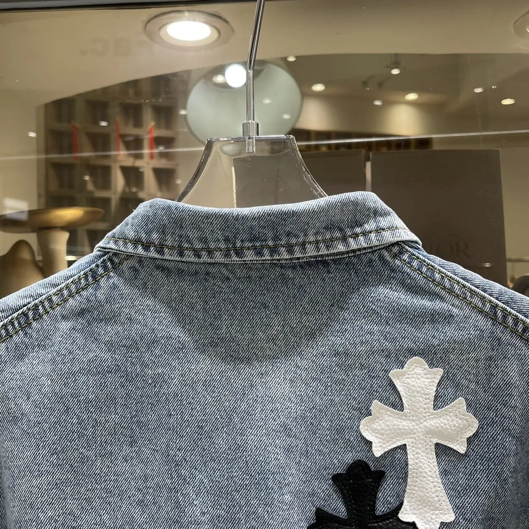Chrome Hearts ブラッククロスデニムジャケット - 画像 (8)