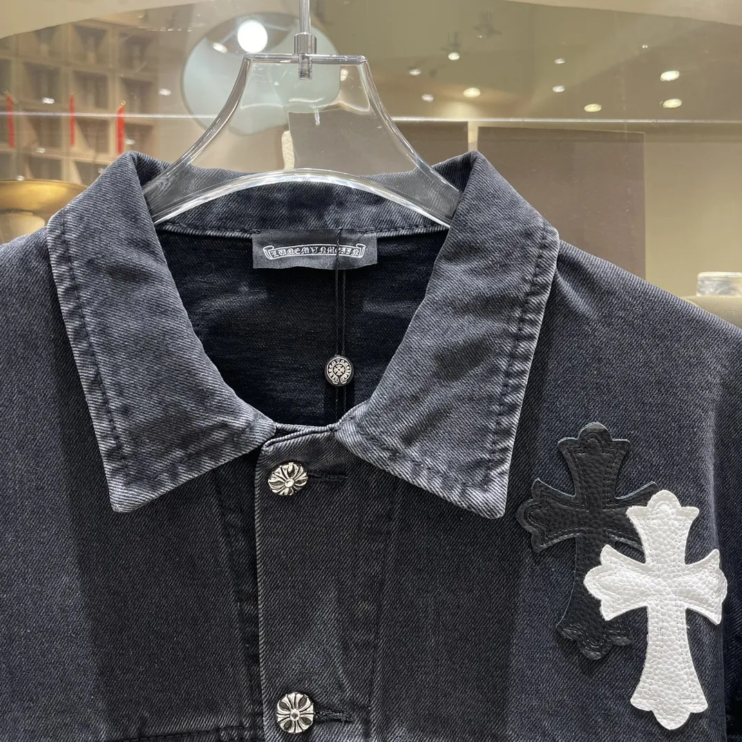 Chrome Hearts ブラッククロスデニムジャケット - 画像 (3)