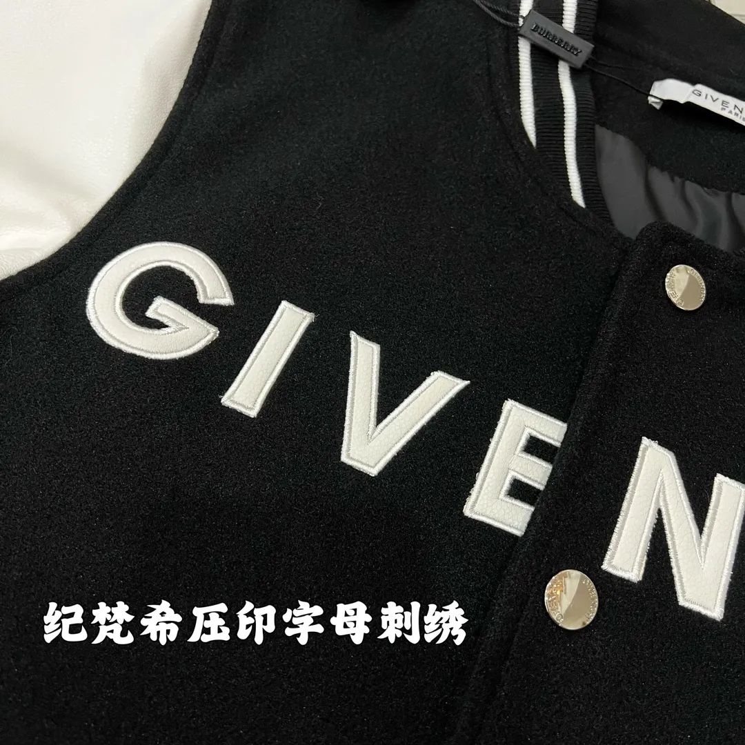 ジバンシィ ブラックホワイト刺繍レタージャケット - 画像 (5)