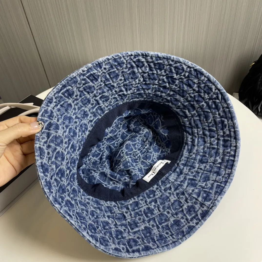DIORディオ 青色牛仔布折りたたみフィッシャーハット - 画像 (4)