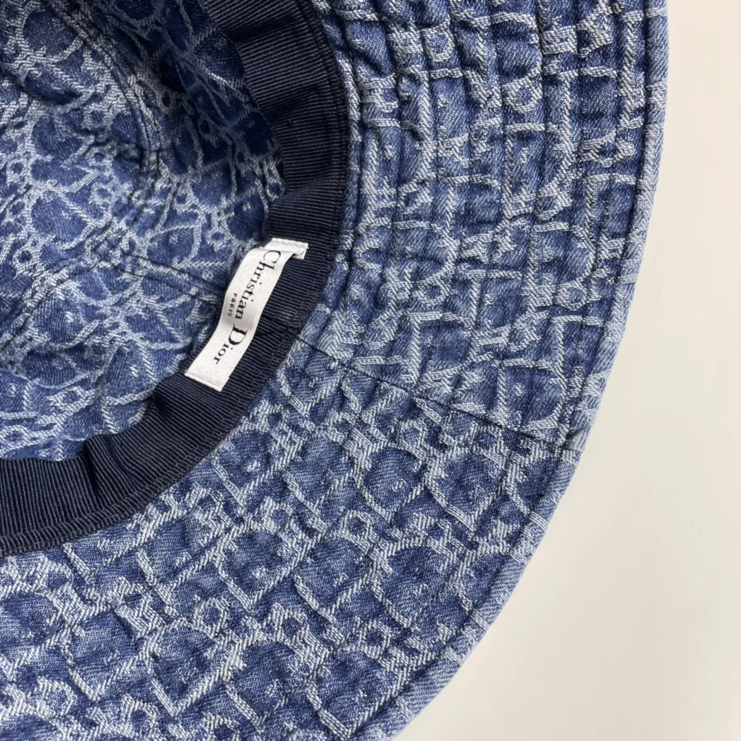 DIORディオ 青色牛仔布折りたたみフィッシャーハット - 画像 (5)