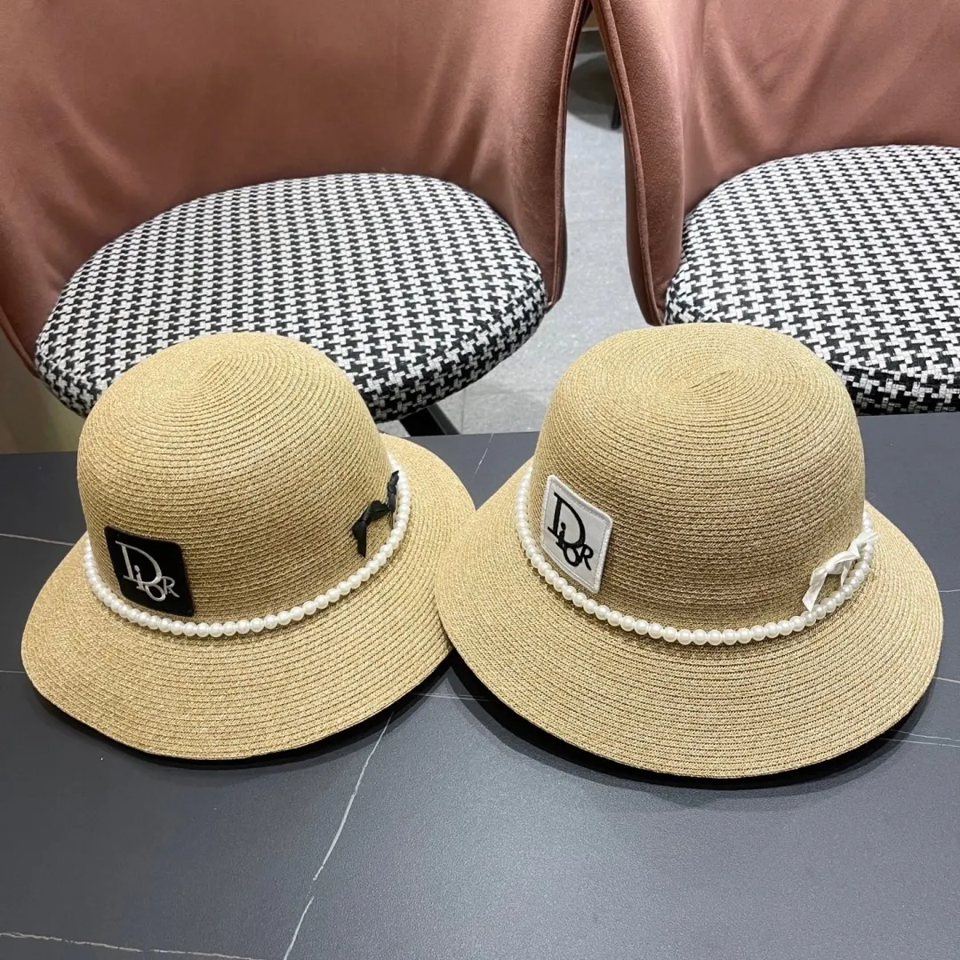 Christian Dior ビーチハット ベージュ パール付き - 画像 (12)