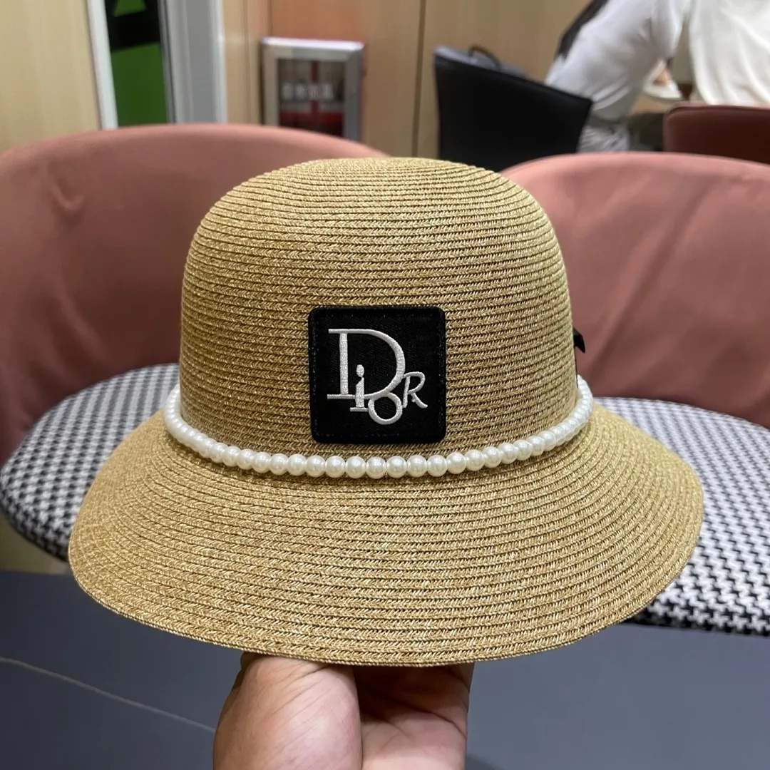 Christian Dior ビーチハット ベージュ パール付き - 画像 (8)