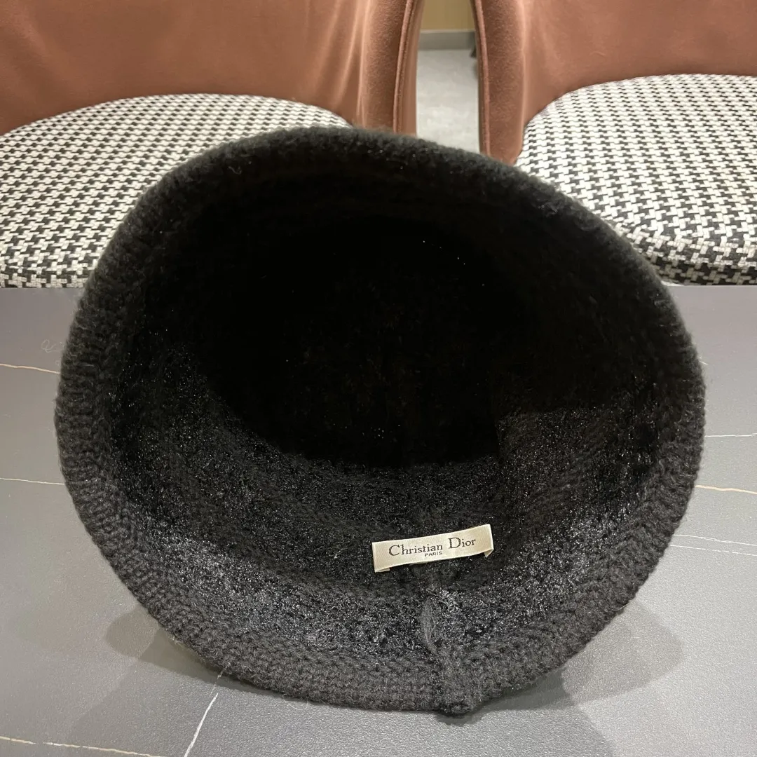 Christian Dior 黒 冬用ウールバケットハット - 画像 (12)