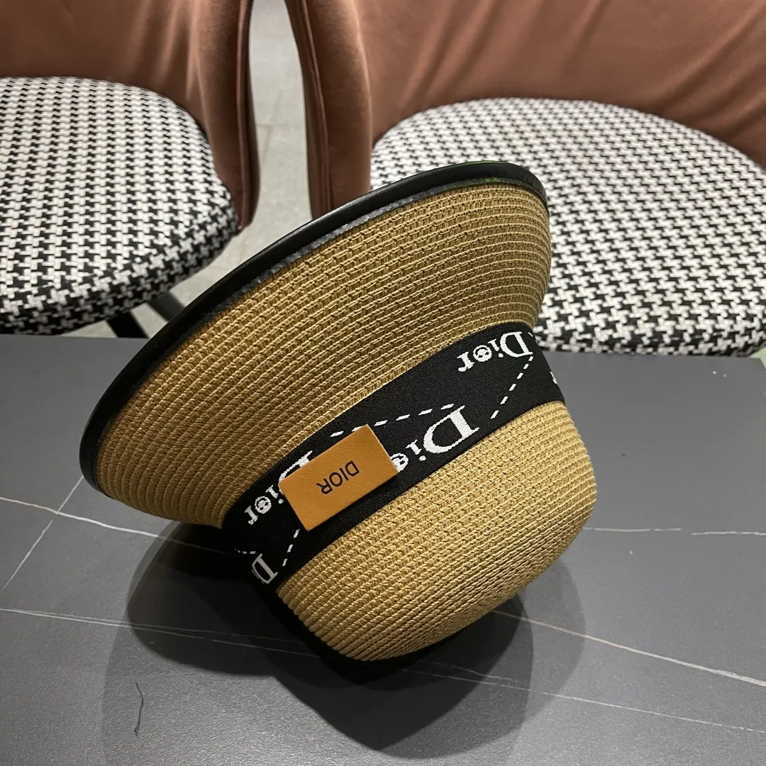 DIOR 2025新款ベージュ麦わら帽子 - 画像 (10)