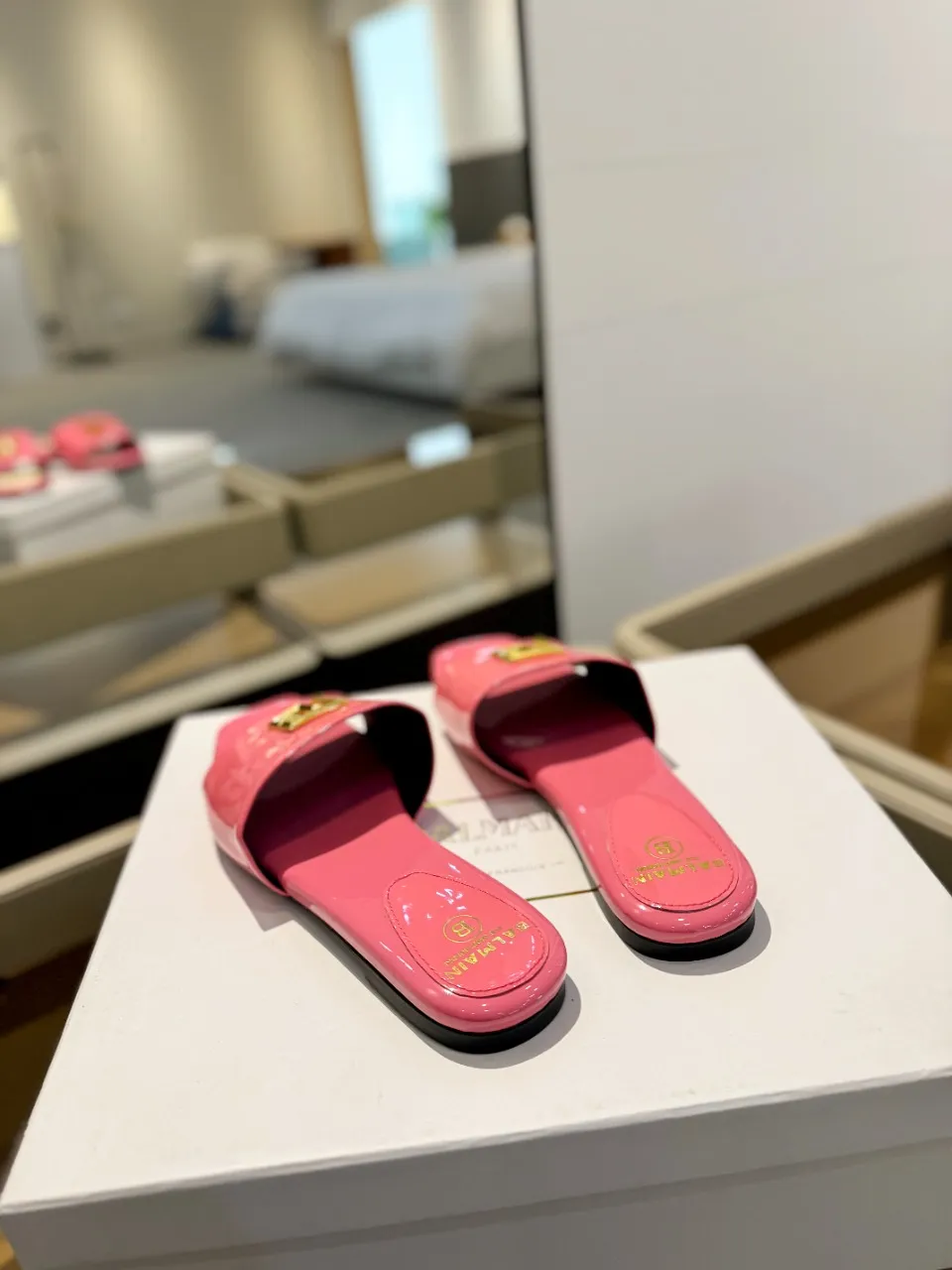 Balmain ピンク ファッションフラットスリッパ - 画像 (8)