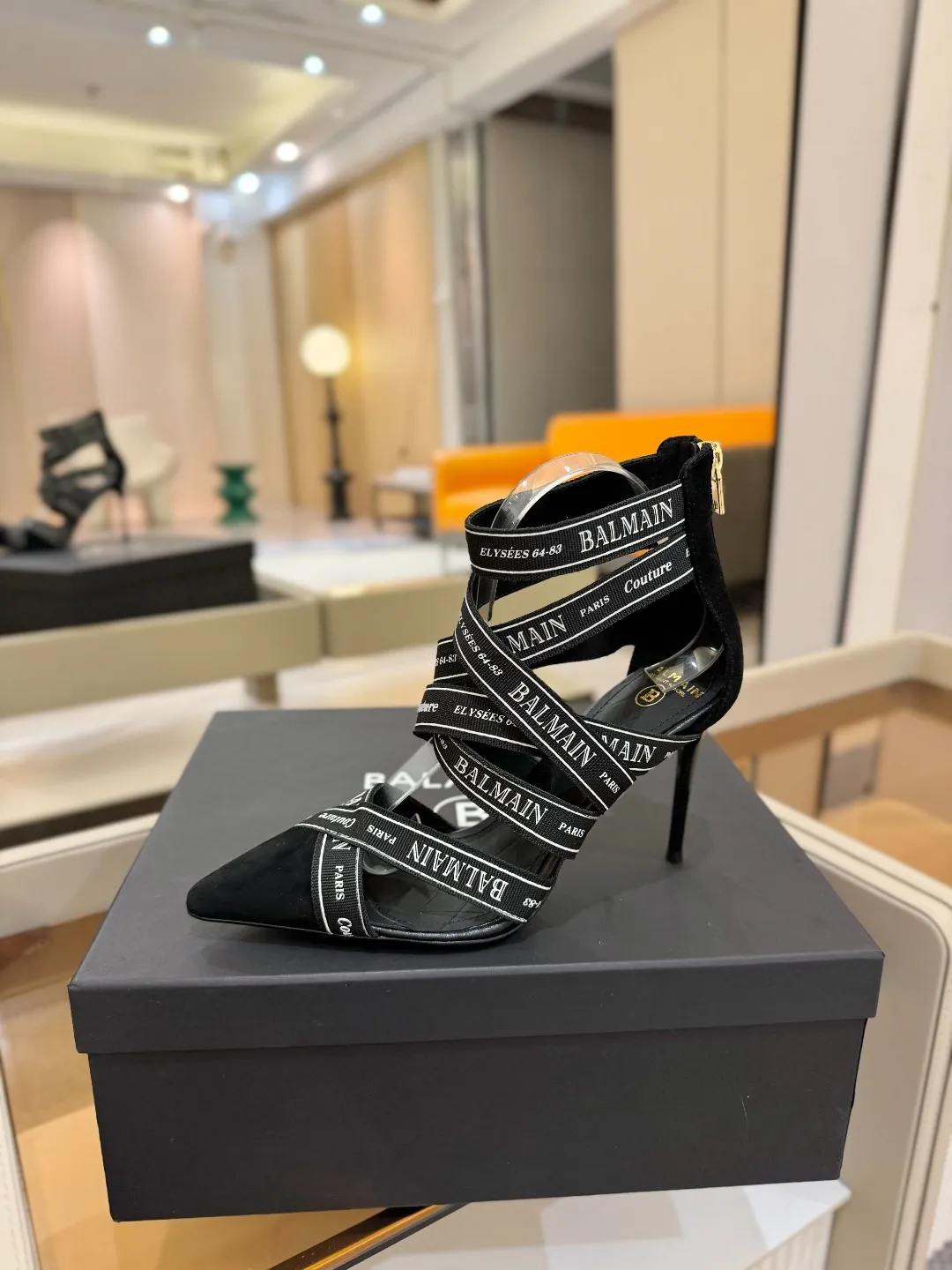 ピエールバルマン ブラック ファッション ハイヒールサンダル