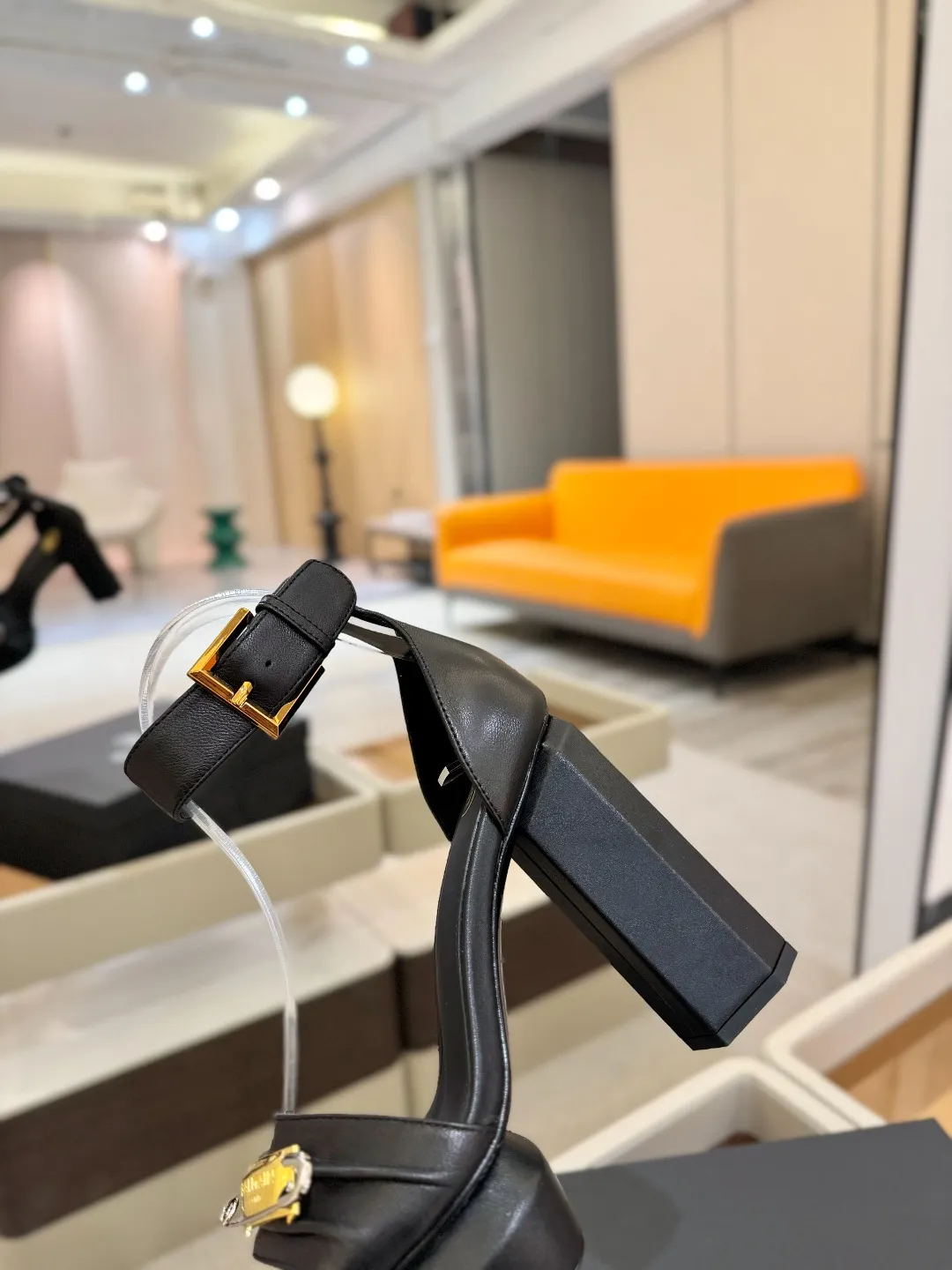 Balmain 2025 防水プラットフォームファッションハイヒールサンダル黒 - 画像 (9)