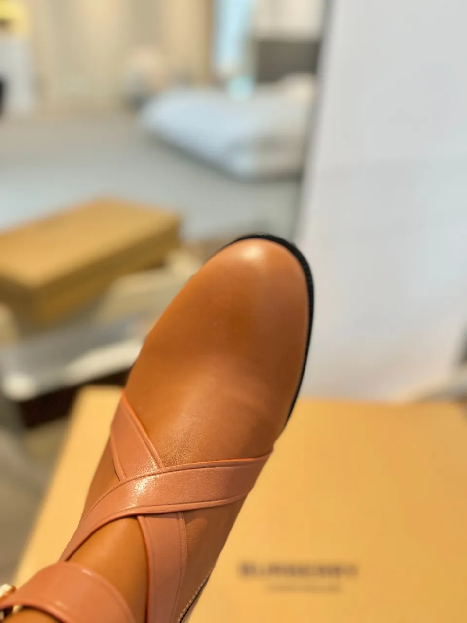 Burberry クラシック格子柄アンクルブーツベージュ - 画像 (10)