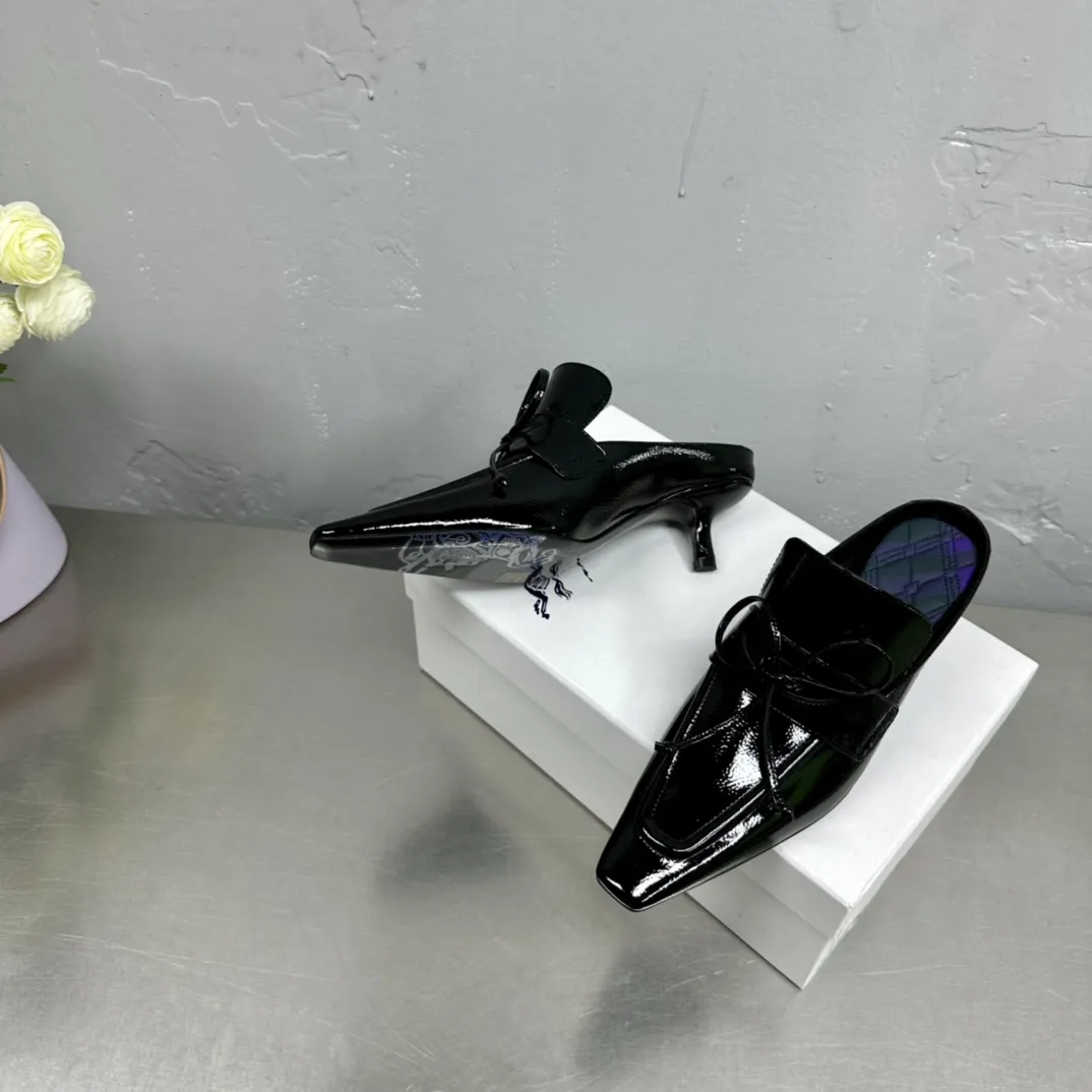 Burberry ブラックリボンスリッパ新作高品質モデル - 画像 (4)