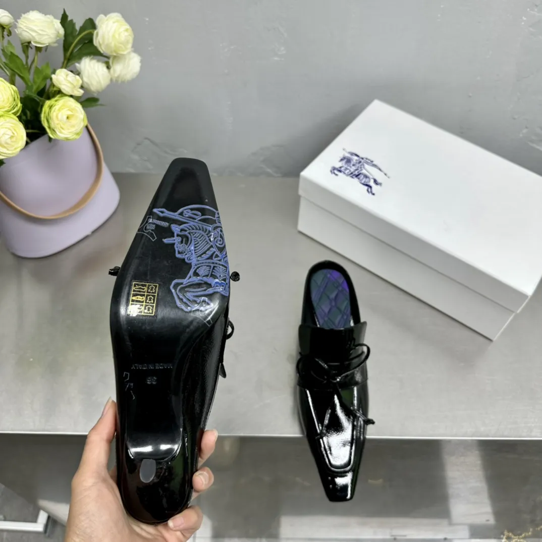 Burberry ブラックリボンスリッパ新作高品質モデル - 画像 (8)