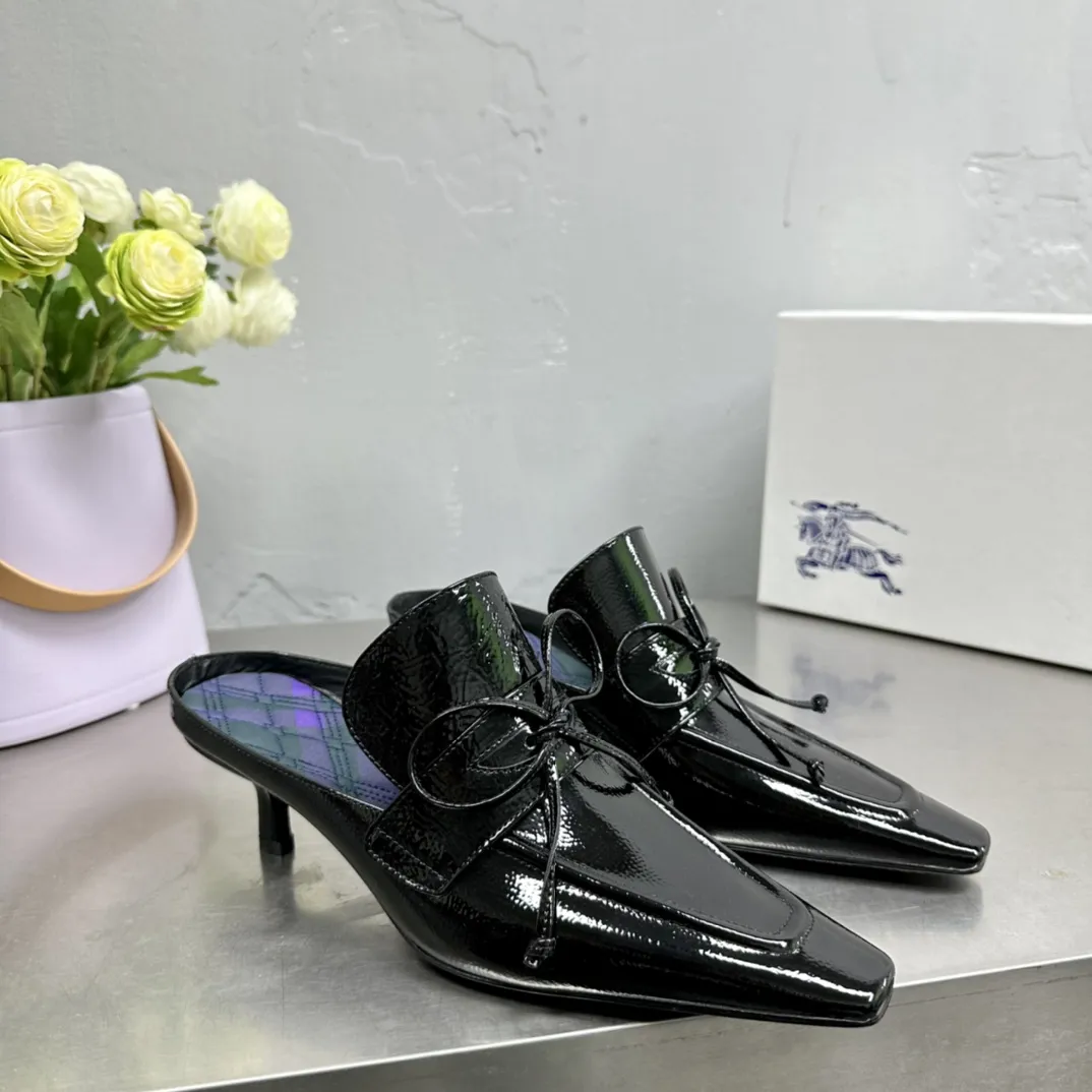 Burberry ブラックリボンスリッパ新作高品質モデル - 画像 (9)