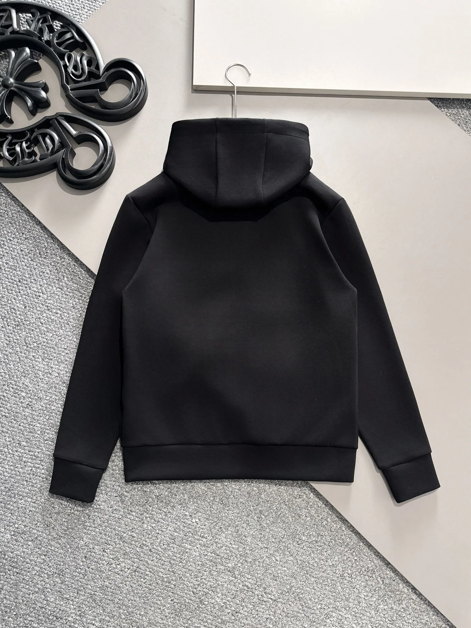 Moncler 2025秋冬黒色連帽ジップアップジャケット - 画像 (10)