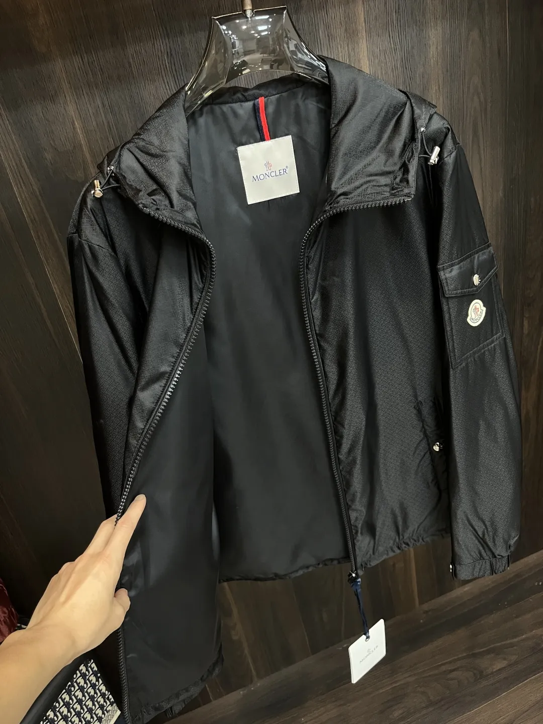 Moncler 2025ss早秋新款黒色連帽ジャケット - 画像 (4)