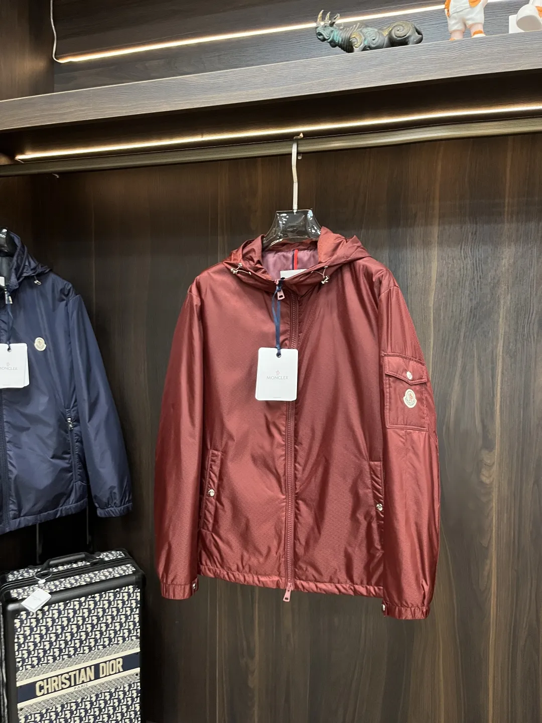 Moncler 2025ss早秋新款レッドフーディージャケット - 画像 (4)