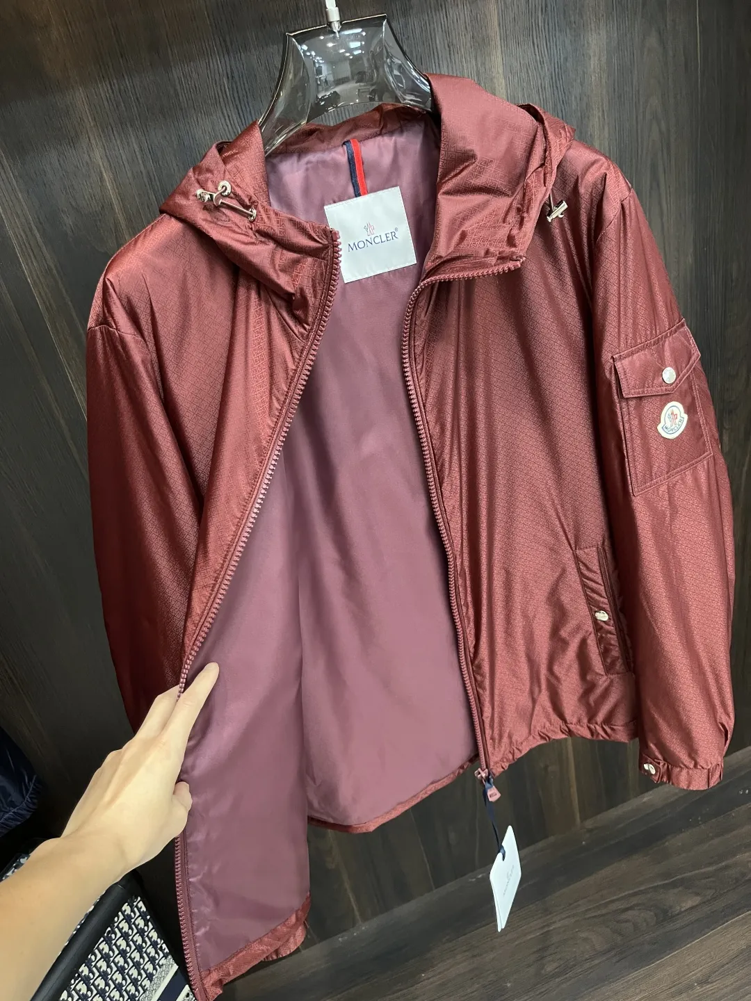 Moncler 2025ss早秋新款レッドフーディージャケット - 画像 (5)