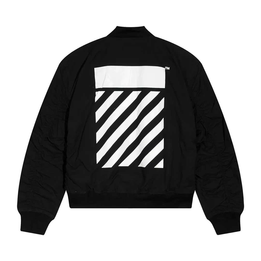 Off-White オフホワイト 黒 飛行ジャケット