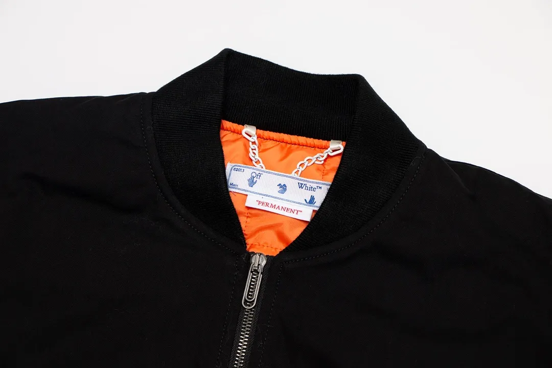 Off-White オフホワイト 黒 飛行ジャケット - 画像 (7)