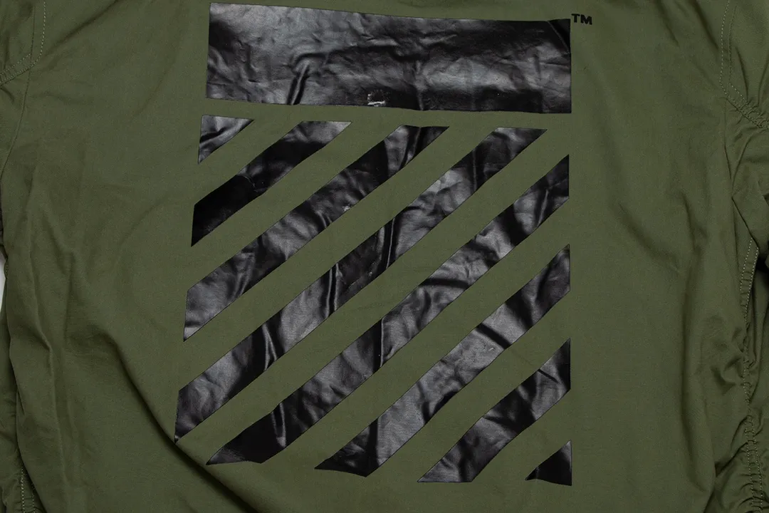 Off-White オリーブグリーン フライトジャケット - 画像 (4)