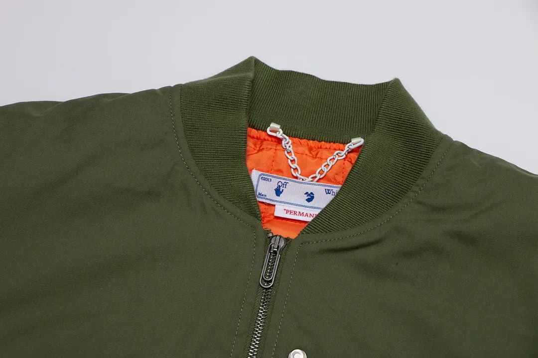 Off-White オリーブグリーン フライトジャケット - 画像 (5)