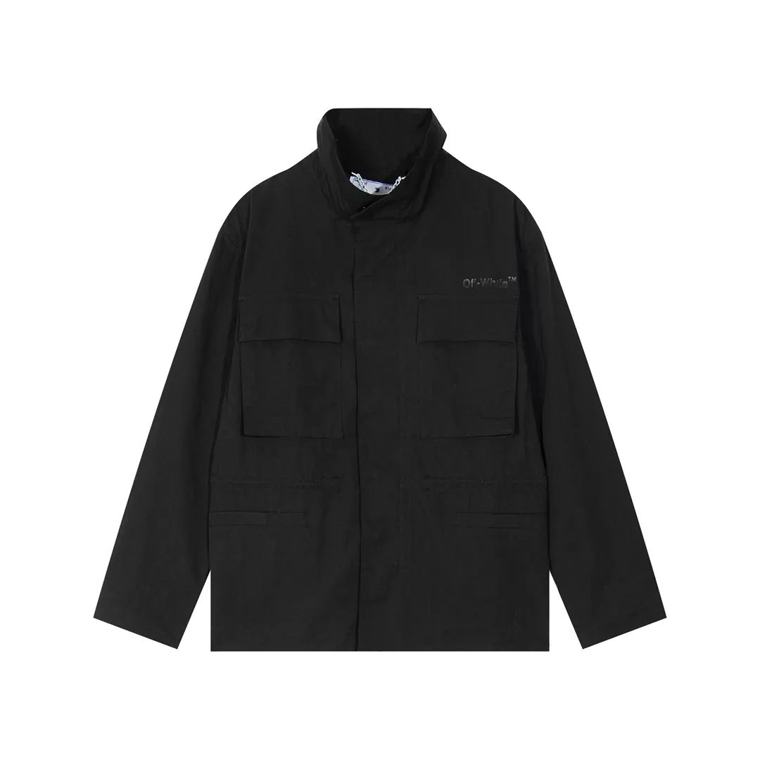 Off-White OW22 アウトドアジャケット ブラック カーキ - 画像 (3)