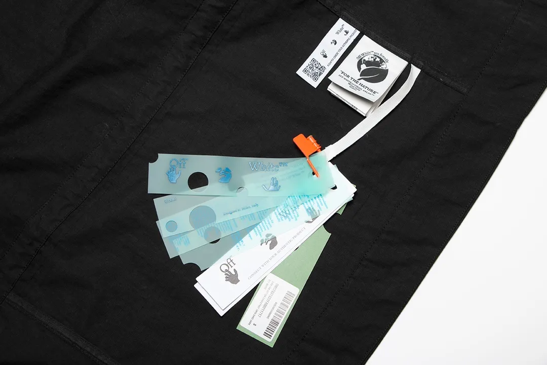 Off-White OW22 アウトドアジャケット ブラック カーキ - 画像 (6)