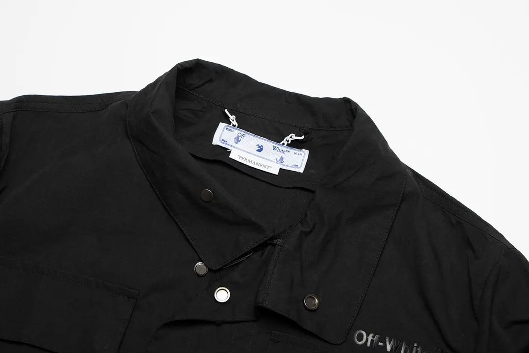 Off-White OW22 アウトドアジャケット ブラック カーキ - 画像 (7)
