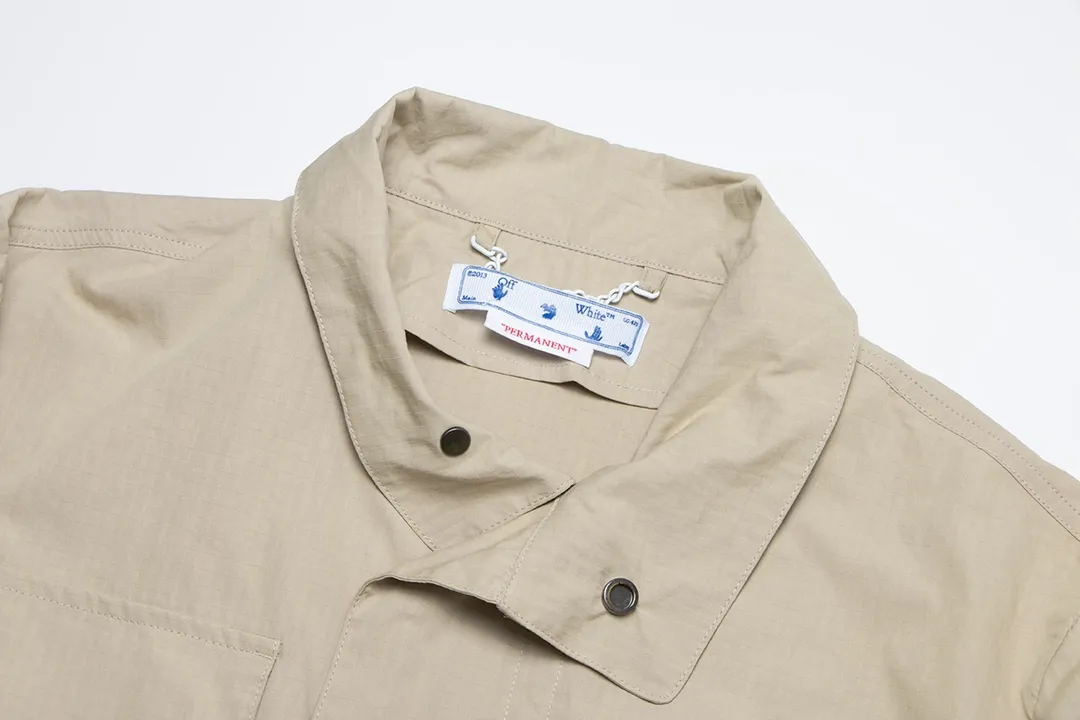 Off-White OW22 アウトドアジャケット カーキ ストライプ - 画像 (9)