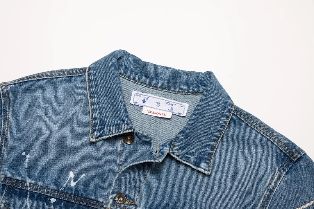 Off-White 2022秋冬新款ブルーデニムジャケット - 画像 (7)