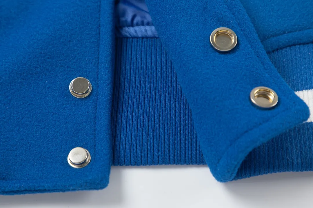 Off White ブルー刺繍ロゴバーシティジャケット - 画像 (10)