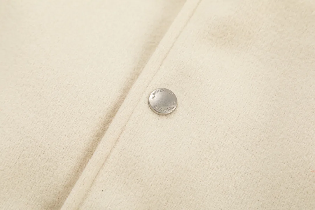 Off White OW アプリコットレザーベースボールジャケット - 画像 (10)