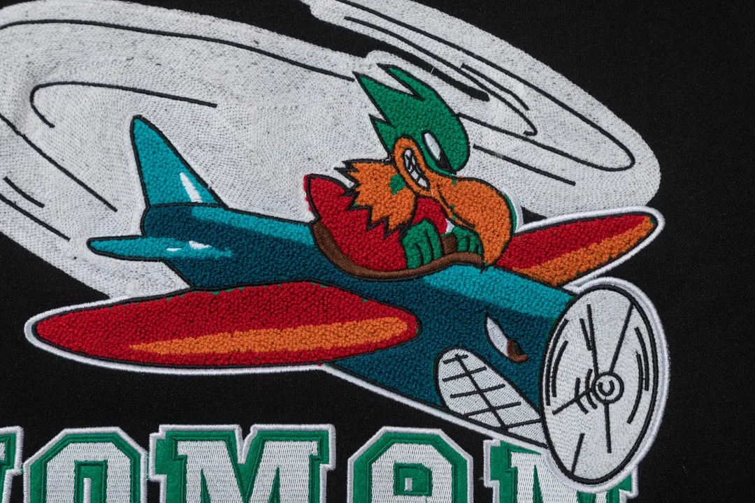 Off White OW 黒色刺繍バーシティジャケット - 画像 (6)